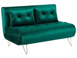 Sofá Cama 2 Plazas De Terciopelo Verde Oscuro VESTFOLD -Conforama Tienda de ventas b9f20fe7a1fac18b8eafe95ce49f56c0d153c49e ef0c552b648c4a849c1f4eb30665b9ed
