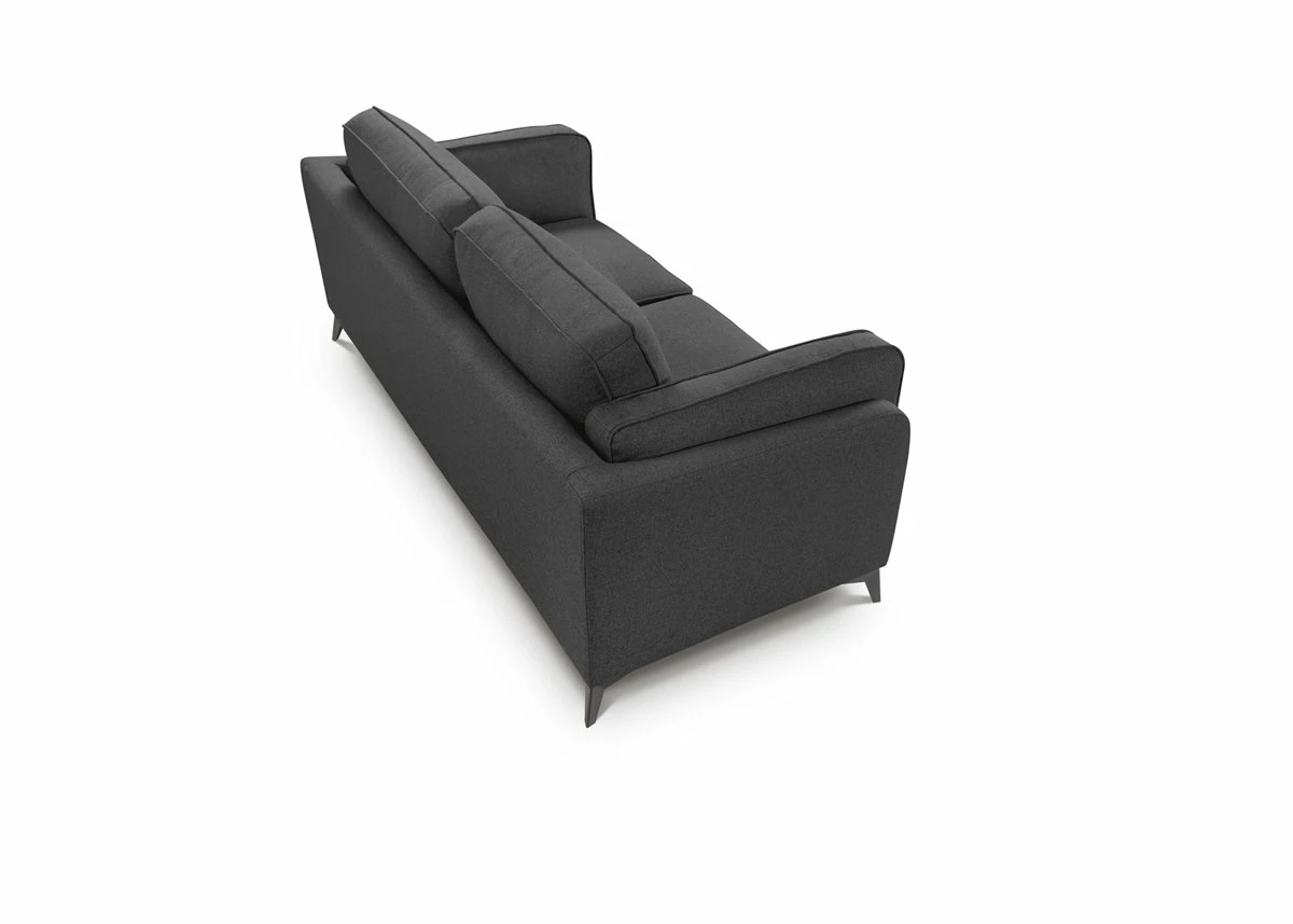 Sofá De Tela 2 Plazas PIU Color Antracita 4 Sofá De Tela 2 Plazas PIU Color Antracita - Imagen 4