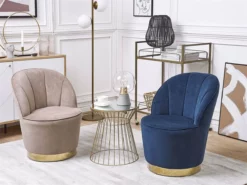 Sillón De Terciopelo Azul ALBY