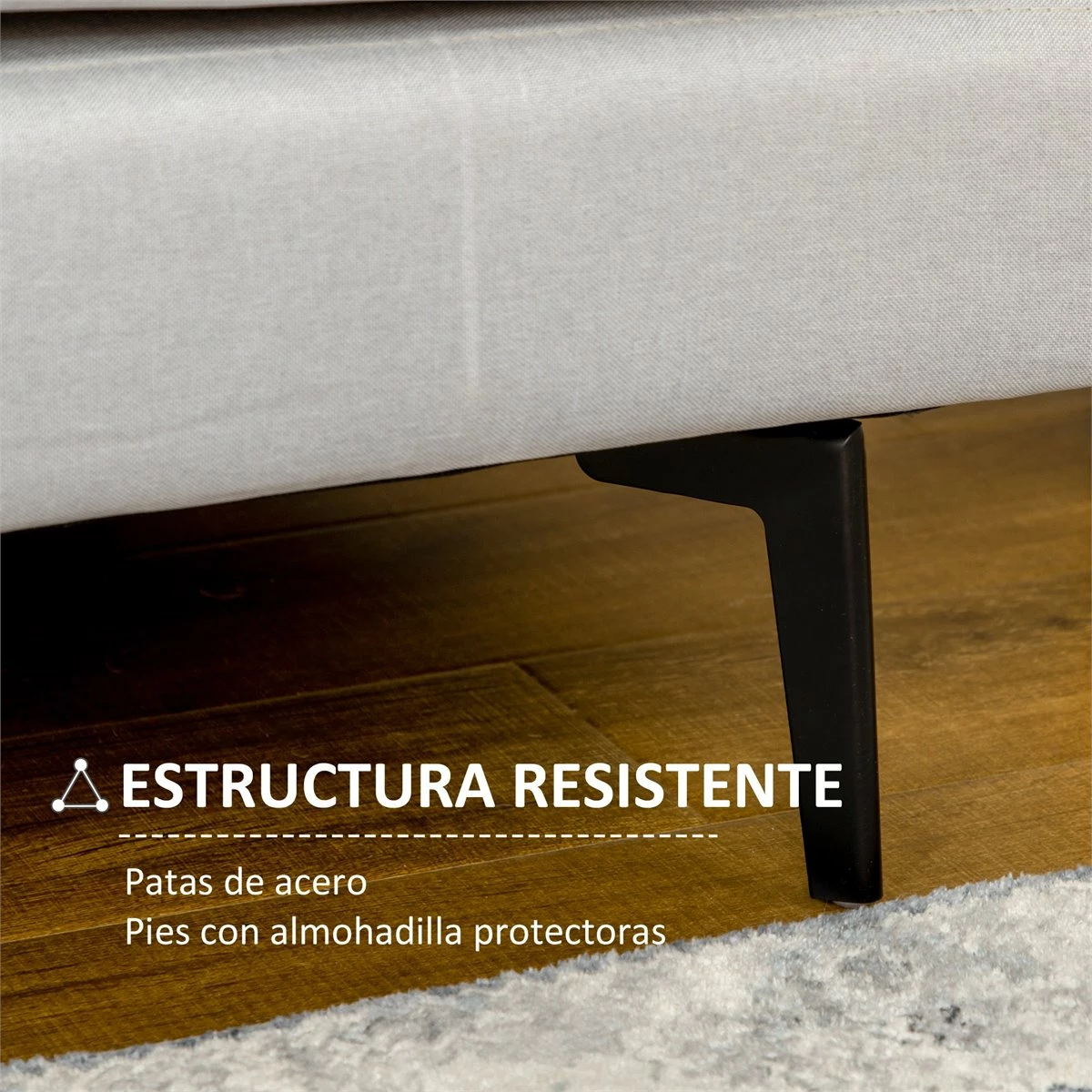 HOMCOM Sofá De 2 Plazas Sofá De Salón Moderno Tapizado En Lino Sintético Con 2 Cojines Acolchados Reposabrazos Y Patas De Acero 160x87x87 Cm Gris Claro 6 HOMCOM Sofá De 2 Plazas Sofá De Salón Moderno Tapizado En Lino Sintético Con 2 Cojines Acolchados Reposabrazos Y Patas De Acero 160x87x87 Cm Gris Claro - Imagen 6