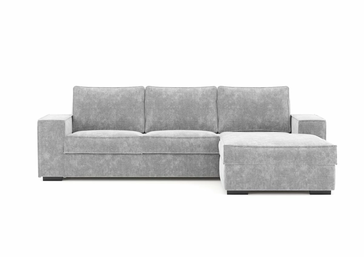Chaise Longue Convertible En Cama AZZURO Derecha Gris Claro 1 Chaise Longue Convertible En Cama AZZURO Derecha Gris Claro