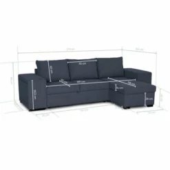 BUDWING Juan - Sofá Convertible Rinconera Reversible - Almacenamiento, Puf Y Estantería - Azul - 3 Plazas - Estilo Contemporáneo 7 BUDWING Juan - Sofá Convertible Rinconera Reversible - Almacenamiento, Puf Y Estantería - Azul - 3 Plazas - Estilo Contemporáneo -Conforama Tienda de ventas bc339409f3f44bbef748a8816624c74d7a48f8cb 2f27cb865e744ecb86c962680eb07343