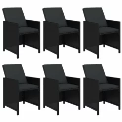 Juego Comedor Jardín 7 Pzas Con Cojines Ratán Sintético Negro VidaXL -Conforama Tienda de ventas bc81a98da24474de7389b91fda8b5b4d0cf49571 adf998b1710e4785b44c7d16d5d48bcf