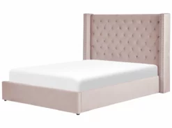 Cama Con Almacenaje De Terciopelo Rosa Pastel/plateado 160 X 200 Cm LUBBON -Conforama Tienda de ventas bccef217845ee35bcb1be9503f84d0eddfbcd020 158b9cf574584532903584e88302d23c