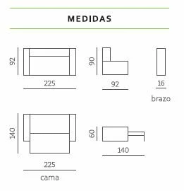 Skraut Home - Sofa Cama CLOUD, Gris Claro, Convertible En Cama, Arcón. Máximo Relax Y Confort - Con Sistema De Apertura Por Arrastre 225x92x92cm 9 Skraut Home - Sofa Cama CLOUD, Gris Claro, Convertible En Cama, Arcón. Máximo Relax Y Confort - Con Sistema De Apertura Por Arrastre 225x92x92cm - Imagen 9