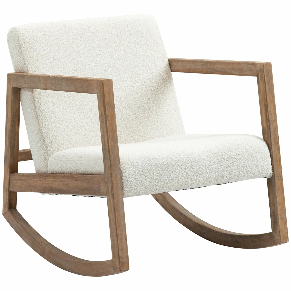 HOMCOM Silla Mecedora Tapizada En Forro Polar Sillón Balancín Relax Con Asiento Acolchado Reposabrazos Y Pies De Madera De Caucho Para Salón Dormitorio 60x81x71 Cm Crema 1 HOMCOM Silla Mecedora Tapizada En Forro Polar Sillón Balancín Relax Con Asiento Acolchado Reposabrazos Y Pies De Madera De Caucho Para Salón Dormitorio 60x81x71 Cm Crema