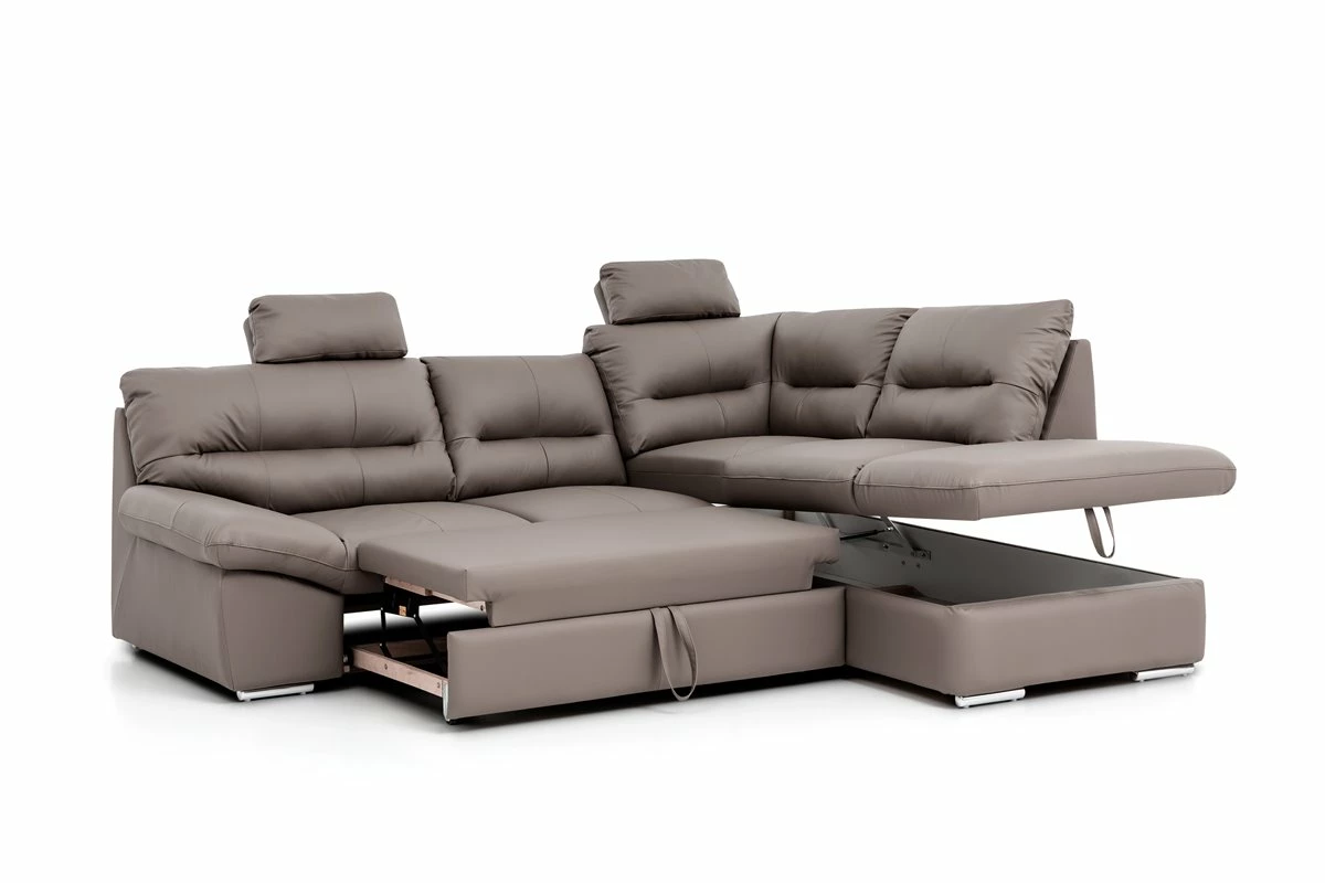 Rinconera Piel Con Cama RANCHO Derecha Color Visón 6 Rinconera Piel Con Cama RANCHO Derecha Color Visón - Imagen 6