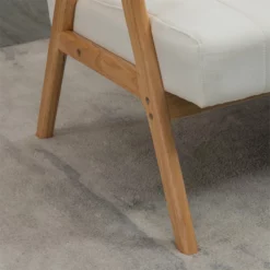 HOMCOM Sofá De 2 Plazas Moderno Sofá De Salón Decorativo Tapizado En Poliéster Con Asiento Acolchado Y Patas De Madera Para Dormitorio Carga 200 Kg 126x74x82 Cm Crema -Conforama Tienda de ventas c13d081cb4a7d904cc02c625866807b117a6ddcc 699c2fd21cdf4b3a8a1c071dc385c25b