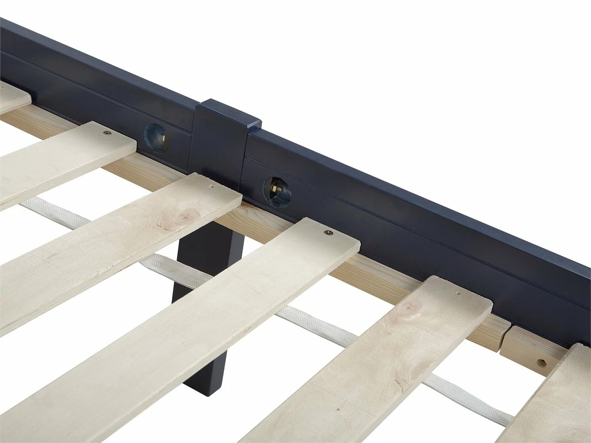 Cama Con Somier De Madera De Pino Azul Marino 180 X 200 Cm FLORAC 8 Cama Con Somier De Madera De Pino Azul Marino 180 X 200 Cm FLORAC - Imagen 8