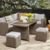 Conjunto De Jardín 5 Plazas De Ratán Gris Pardo/beige BARDI
