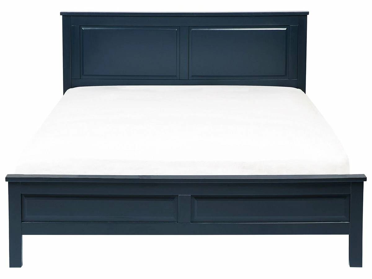 Cama Con Somier De Madera De Pino Azul Oscuro 180 X 200 Cm OLIVET 4 Cama Con Somier De Madera De Pino Azul Oscuro 180 X 200 Cm OLIVET - Imagen 4