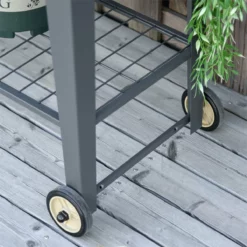 Outsunny Huerto Urbano Jardinera Elevada De Metal Cama De Jardín Con Ruedas Asa Lateral Y Estante Inferior Para Cultivo Plantas Hortalizas Flores 104x39x80 Cm Gris -Conforama Tienda de ventas c3e8430bb19cc658c84a377fa04192043a3fcda3 1a83ecaf326c46498d2481065b42e353