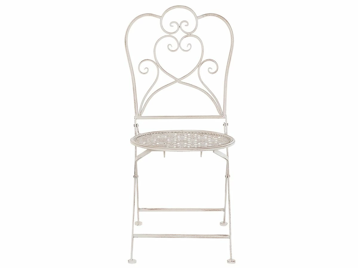 Conjunto De 2 Sillas De Balcón De Metal Beige Claro TRIESTE 5 Conjunto De 2 Sillas De Balcón De Metal Beige Claro TRIESTE - Imagen 5