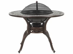 Mesa De Jardín De Metal Marrón Oscuro/beige ⌀ 105 Cm MANFRIA -Conforama Tienda de ventas c4cad5c37c10ba259bb9ce4b6516524da7d58404 342a9a86095c427f9ac72c74f5a81140
