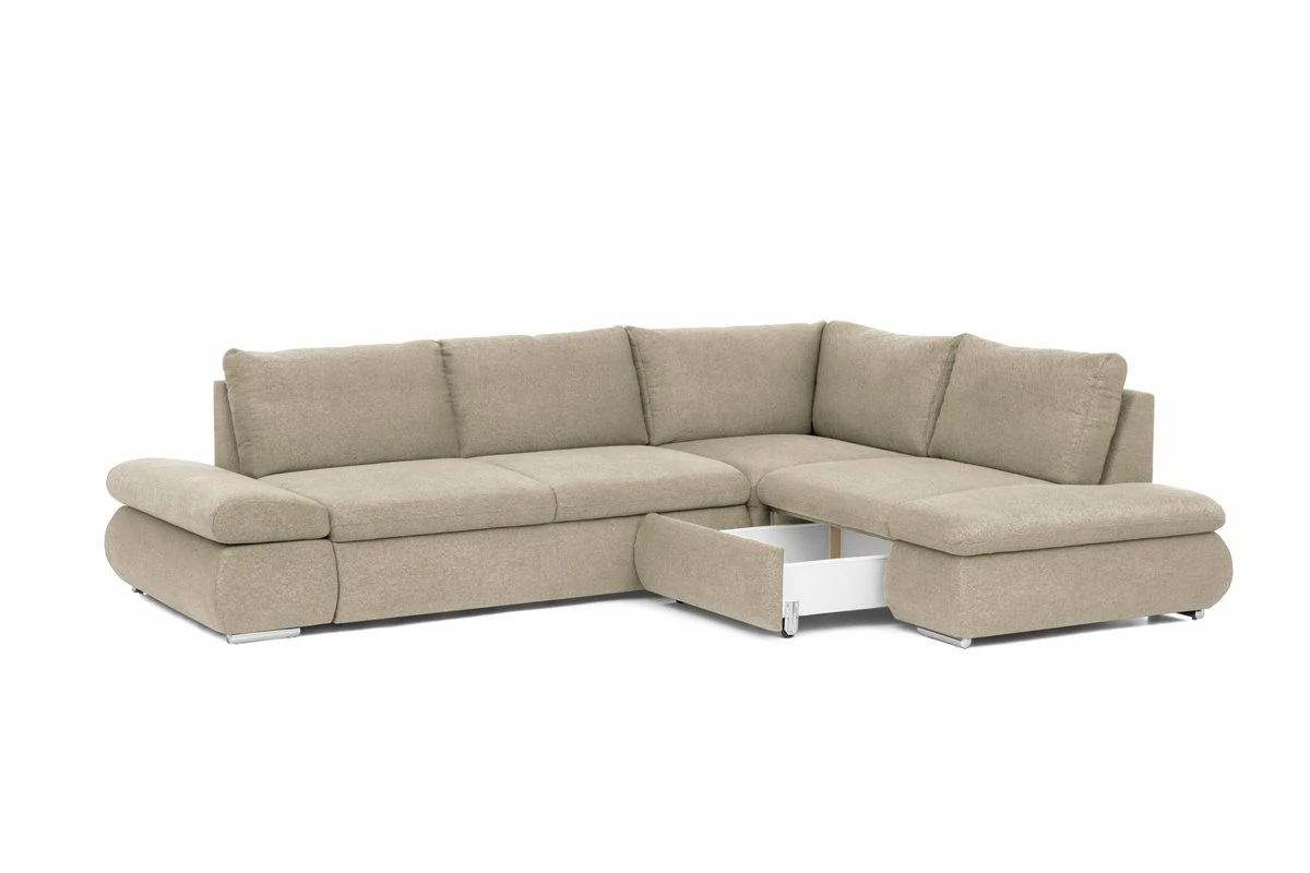 Rinconera Derecha Convertible En Cama ALINA - BEIGE 4 Rinconera Derecha Convertible En Cama ALINA - BEIGE - Imagen 4