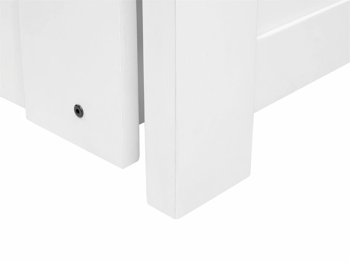 Cama Con Somier De Madera De Caucho Blanca 90/180 X 200 Cm CAHORS 12 Cama Con Somier De Madera De Caucho Blanca 90/180 X 200 Cm CAHORS - Imagen 12