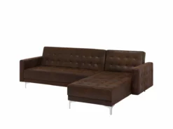 Sofá Cama Esquinero 4 Plazas En Piel Sintética Marrón Izquierdo ABERDEEN -Conforama Tienda de ventas c73d26e9e340f28b5199556188c094ea083fecca 324e7d745f3e4119a002e00bb7a9efc4