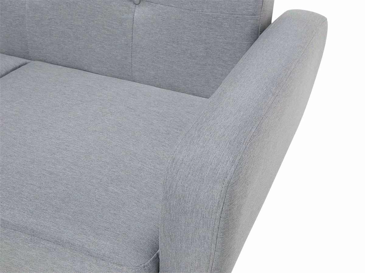 Sofá Cama 3 Plazas Tapizado Gris Claro FLORLI 11 Sofá Cama 3 Plazas Tapizado Gris Claro FLORLI - Imagen 11