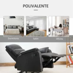 HOMCOM Sillón Relax Reclinable Manual Tapizado En PU Con Reposapiés Retráctil Asiento Y Respaldo Extra Acolchados Para Salón Oficina Dormitorio 75x92x99 Cm Marrón -Conforama Tienda de ventas c8bddb1770274c70cd4ef6087179b0a9b3442507 9192b93ae5d146ecbc254440fd383600