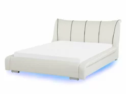 Cama LED De Piel Blanco Crema/plateado 140 X 200 Cm NANTES -Conforama Tienda de ventas c9637a6f3f26e4a24ac37fb501007d53b7fc7750 292f4dca8e8a43f6b7f46cb385f44336