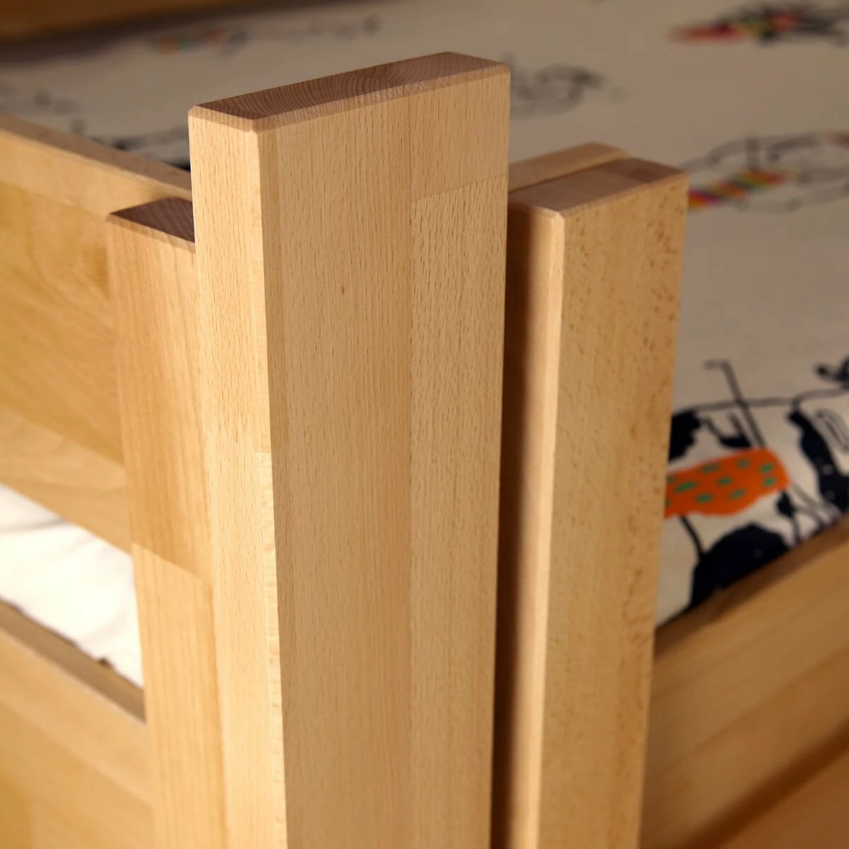 Cama Alta De Madera Natural DESTYLE 90x200 Cm 4 Cama Alta De Madera Natural DESTYLE 90x200 Cm - Imagen 4