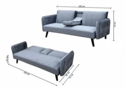 Sofá Cama 2 Plazas Click Clac Roma Reposa Vaso Terciopelo 183x74cm Gris -Conforama Tienda de ventas ca7881f9028d1ad513c58a534516a8904e18f486 4e116a9f7dcb47d284ecf311ad983f45