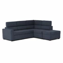 BUDWING Bill - Sofá Rinconera Derecho Convertible - Almacenamiento Y Reposacabezas Ajustable - Azul - 4 Plazas - Estilo Contemporáneo
