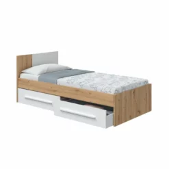 Cama Noa Blanco Mate Y Roble Nodi 41x196X97 Cm -Conforama Tienda de ventas cbcba8ebd05668fb2888cf70e13ab1f8e2da12e0 644891d66c374992a870df8a6bcb6bef