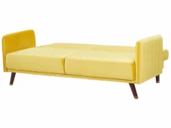 Sofá Cama De Terciopelo Amarillo SENJA -Conforama Tienda de ventas cc2de29967de23feb6f3e72dbe37fbbfac6abbd9 8610cd79e3354ba888419a56137a2856