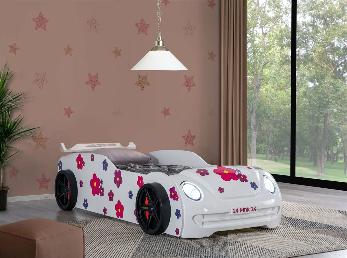 Cama Coche 90X190 HAWAI Con Led´s En Frente 1 Cama Coche 90X190 HAWAI Con Led´s En Frente