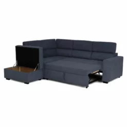 BUDWING Bill - Sofá Convertible Rinconera Izquierda - Almacenamiento Y Reposacabezas Ajustable - Azul - 4 Plazas - Estilo Contemporáneo -Conforama Tienda de ventas cd913daa930b4b6bb9916c2ca5abbcc0e20c9c1e 34ff2e2c396340f1b2f82993329d60ac