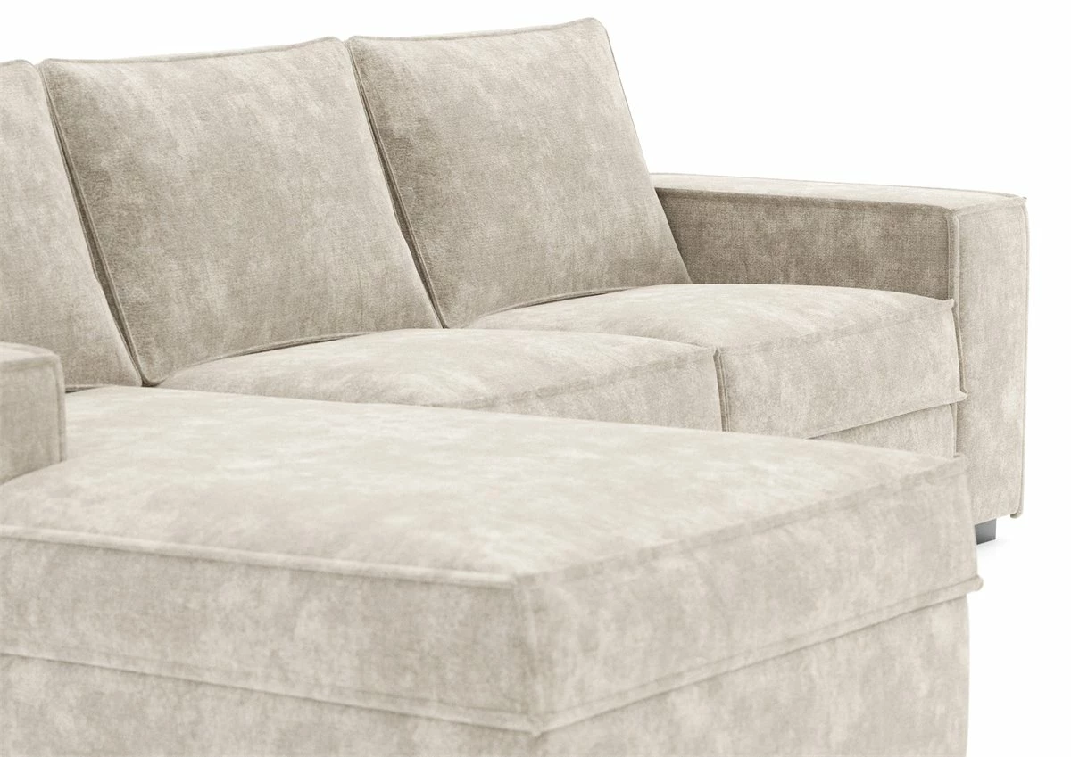 Chaise Longue Convertible En Cama Izquierda AZZURO Beige 5 Chaise Longue Convertible En Cama Izquierda AZZURO Beige - Imagen 5