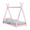 Cama Infantil Onejda Con Somier - Estructura Tipi De Madera Pino - 70 X 140 Cm - Rosa [en.casa]