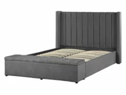 Cama Con Somier De Terciopelo Gris 140 X 200 Cm NOYERS -Conforama Tienda de ventas cff5febf500b96c633596005cf3de5a9e9c06edc e64e4658370344528d8d06d3ed248fd8