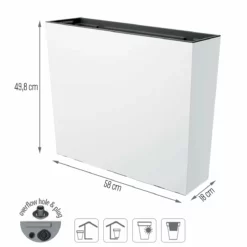 Prosperplast Jardinera Para Balcón Urbi Case , Con Depósito, Dimensiones (Mm) 580X180X498, Color Blanco -Conforama Tienda de ventas d009214e8266cd4aa3ed60ebdd83008c4d8bdade 8034ba16f55b450db1a5901d0ea9aad7