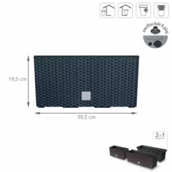 Prosperplast Jardinera Para Balcón Rato Case , Dimensiones (Mm) 395X185X195, Color Antracita -Conforama Tienda de ventas d0ad47ccaef1d2c0af7c5d5a042246488481eedd df0cdd0d6958453a9f9575d4e37a0566