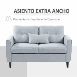 HOMCOM Sofá De 2 Plazas Sillón Biplaza Para Salón Con Cojines Y Asiento Acolchado Funda De Almohada Lavable 140x78x83 Cm Gris Claro 11 HOMCOM Sofá De 2 Plazas Sillón Biplaza Para Salón Con Cojines Y Asiento Acolchado Funda De Almohada Lavable 140x78x83 Cm Gris Claro -Conforama Tienda de ventas d10738e18bed9d048f35bb2e05e0a20ee1b5b786 e8aa58a556f34fb29bb4b409e61e5c2b