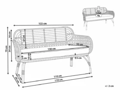 Sofá 2 Plazas De Ratán Beige/gris Grafito/natural PRATELLO -Conforama Tienda de ventas d22df51ddfc4aa2e6d341e37eeb16b7bc3df5bbd 5935b12f88c54b7f89e887965562fc2d