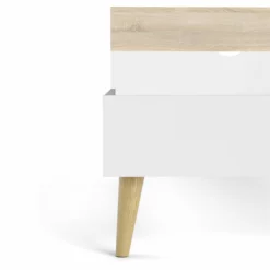 Cama 90x200 DELTA Blanco Y Roble Patinado -Conforama Tienda de ventas d320bf218aca8d01701c5a226b0cb9c1b9cc05cc 760667 7