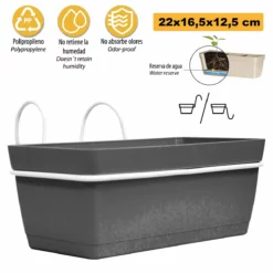 3 Jardineras L 22 Cm Con Ganchos, De Polipropileno -Conforama Tienda de ventas d3d3aee6ac93b9429aec56f51627d7f4663c2d00 35ef876c789e4a9b9041d1042c6cbf77