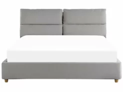 Cama Con Somier De Terciopelo Gris Claro 160 X 200 Cm BATILLY -Conforama Tienda de ventas d42ce6d8a79e8f52ebf41e581b3ad40730d9c444 ad6427a582814a0e80dc1ffd28172caf