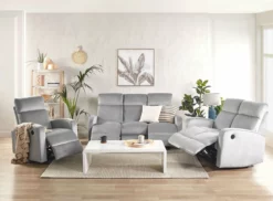 Sillón Reclinable Manual De Terciopelo Gris Claro VERDAL -Conforama Tienda de ventas d51bb6020cf1f4017279d15842ced5255d5e758e 5736c5b530a1496a8c01ff09a1fb95f5