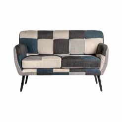 Sofa Auxiliar Dm Color Azul Serie Dianora 132cm