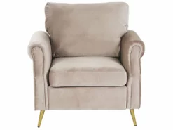 Sillón De Terciopelo Gris Pardo/dorado VIETAS -Conforama Tienda de ventas d6140b86d783c43ed6ecb467d52144dc5efa140c d09d89ba9b164aad9c7bb161ceca3f31