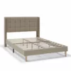 Estructura De Cama Tapizada Esther 135/140x190 Cm, Beige