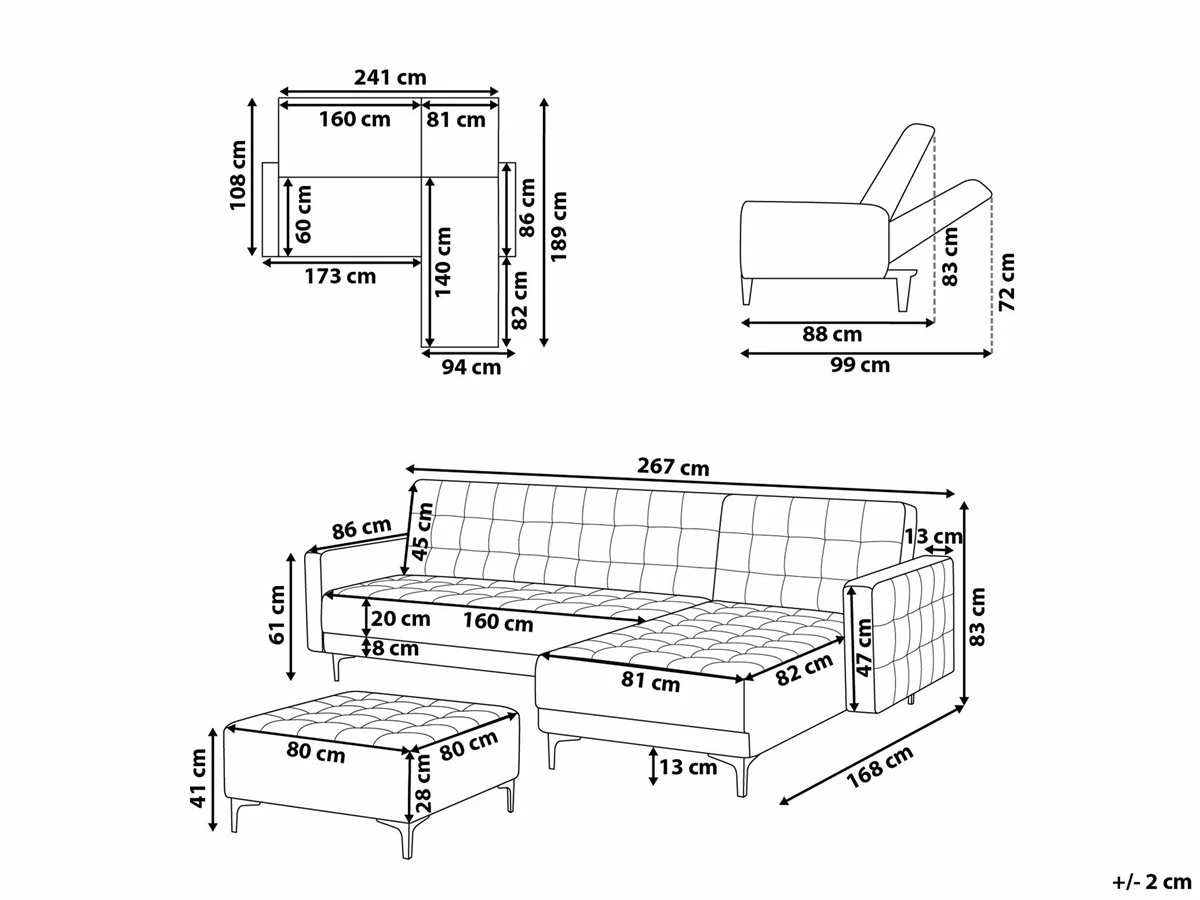 Sofá Cama Esquinero En Piel Sintética Marrón Con Reposapiés Izquierdo ABERDEEN 3 Sofá Cama Esquinero En Piel Sintética Marrón Con Reposapiés Izquierdo ABERDEEN - Imagen 3