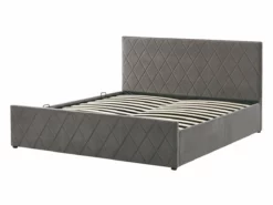 Cama Con Somier De Terciopelo Gris 140 X 200 Cm ROCHEFORT -Conforama Tienda de ventas d9b1b8b0111a3ae6479507b86f21c99e75442408 b4357ac73d684244b4980afe620b8287