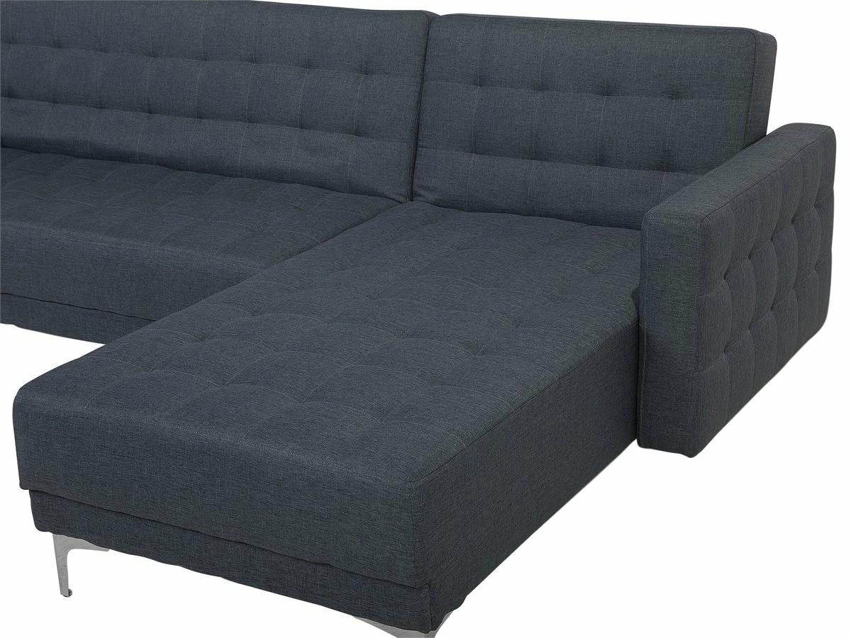 Sofá Cama En Forma De U Tapizado Gris Oscuro ABERDEEN 9 Sofá Cama En Forma De U Tapizado Gris Oscuro ABERDEEN - Imagen 9