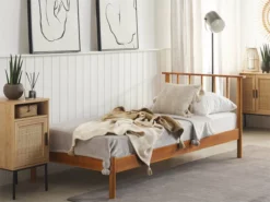 Cama Con Somier De Madera De Pino Clara 90 X 200 Cm BARRET