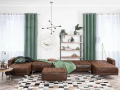 Sofá XXL En Piel Sintética Marrón Con Reposapiés ABERDEEN -Conforama Tienda de ventas da2a5ff896710922cb905e814745c1be22e717e5 032d623067064b3b8d564d094d380de9